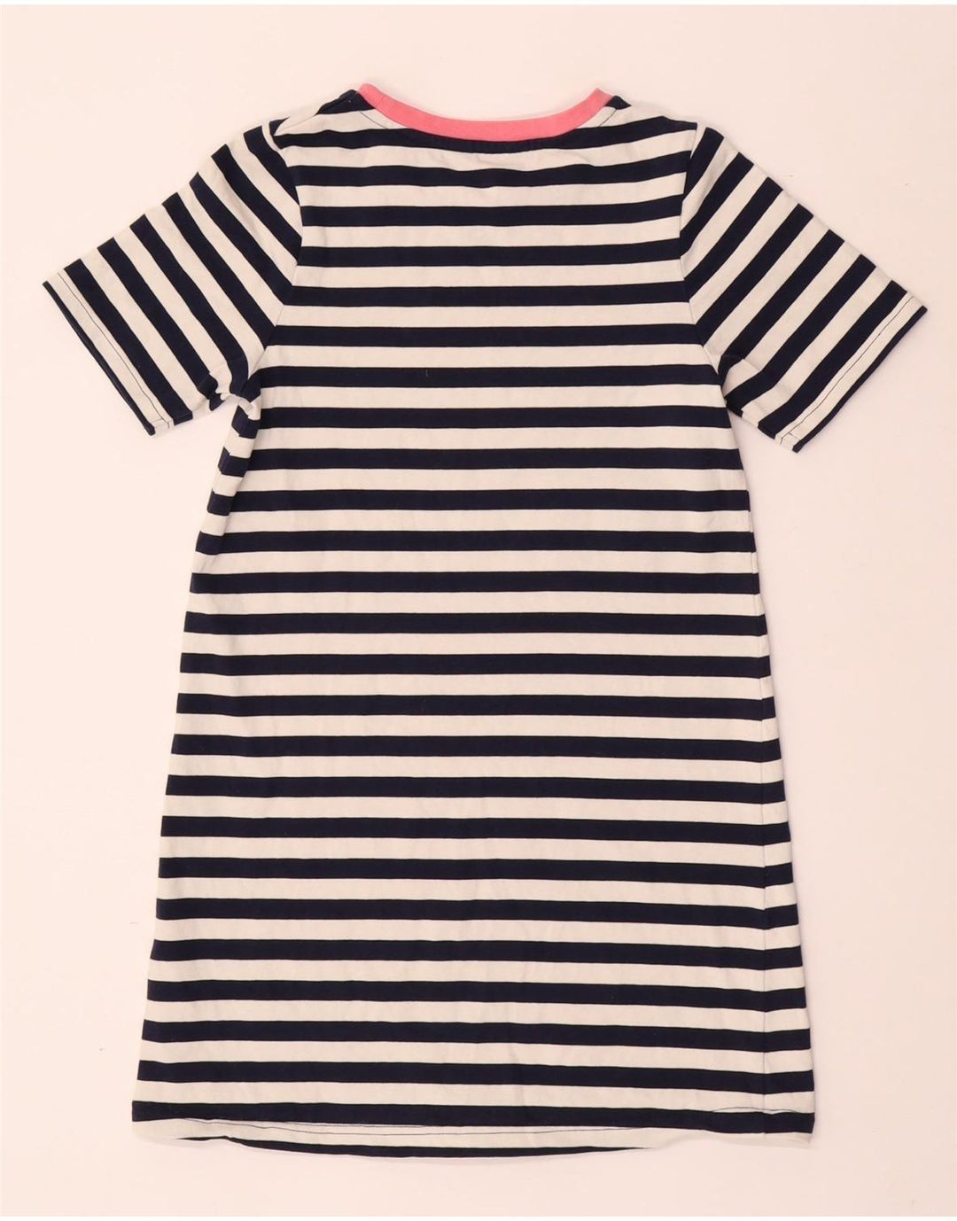 JOULES Abito T-shirt per Bambina 11-12 Anni in Cotone a Righe Blu Navy