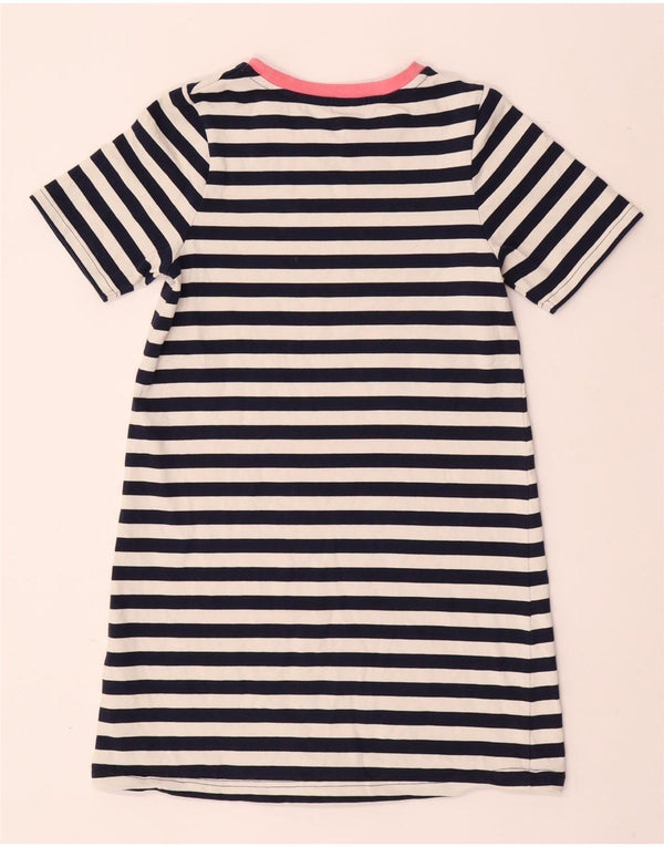 JOULES Abito T-shirt per Bambina 11-12 Anni in Cotone a Righe Blu Navy