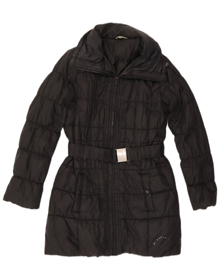 Cappotto imbottito oversize con cappuccio da donna Marks & Spencer UK 10 piccolo nero