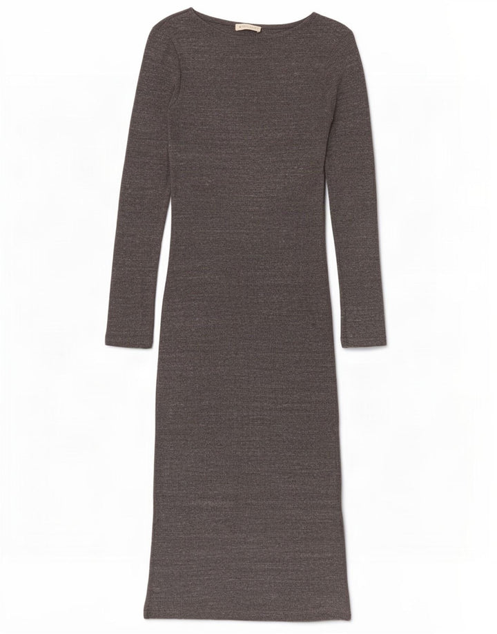 Abito aderente a maniche lunghe da donna Whistles UK 10 piccolo poliestere grigio