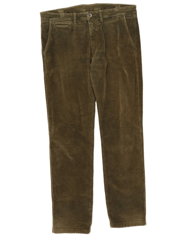 Pantaloni slim da uomo in velluto a coste North Sails W38 L33 cotone kaki