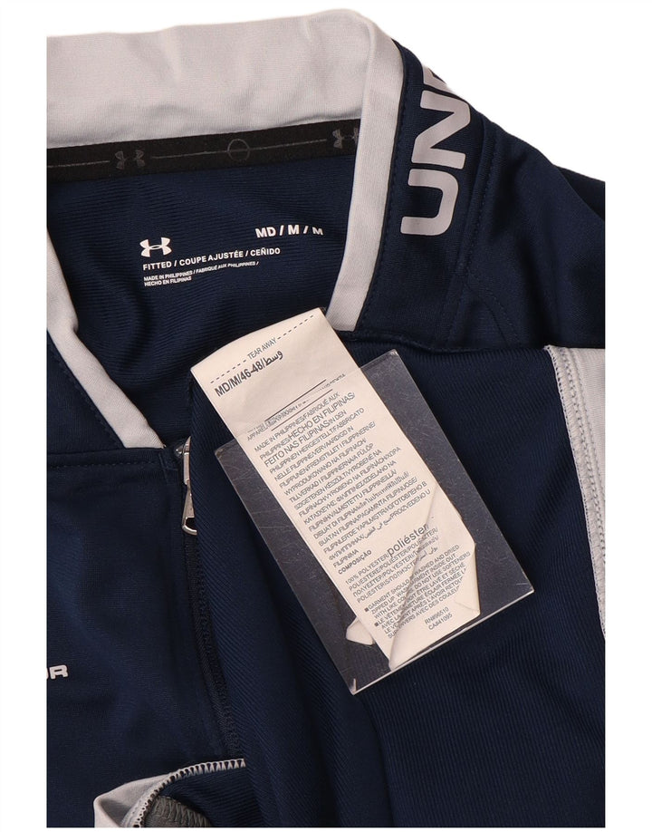 Giacca da ginnastica da uomo con grafica Under Armour, media, in poliestere blu navy