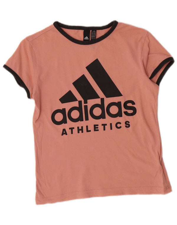 T-shirt grafica da donna Adidas Top UK 8/10 piccola in cotone rosa