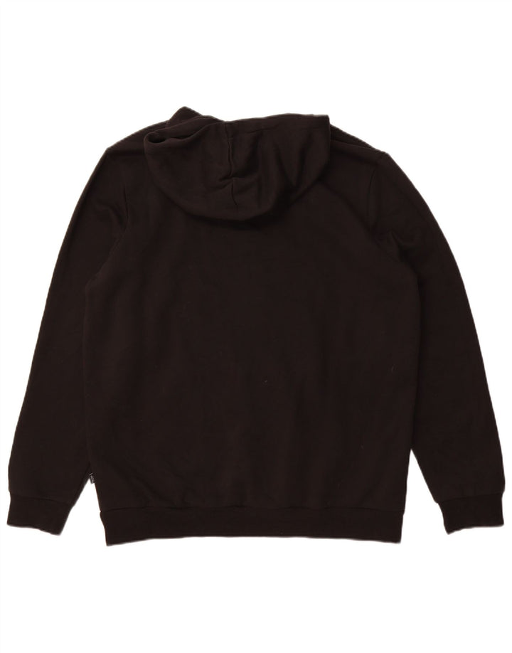 Felpa con cappuccio da uomo Puma Large in cotone nero