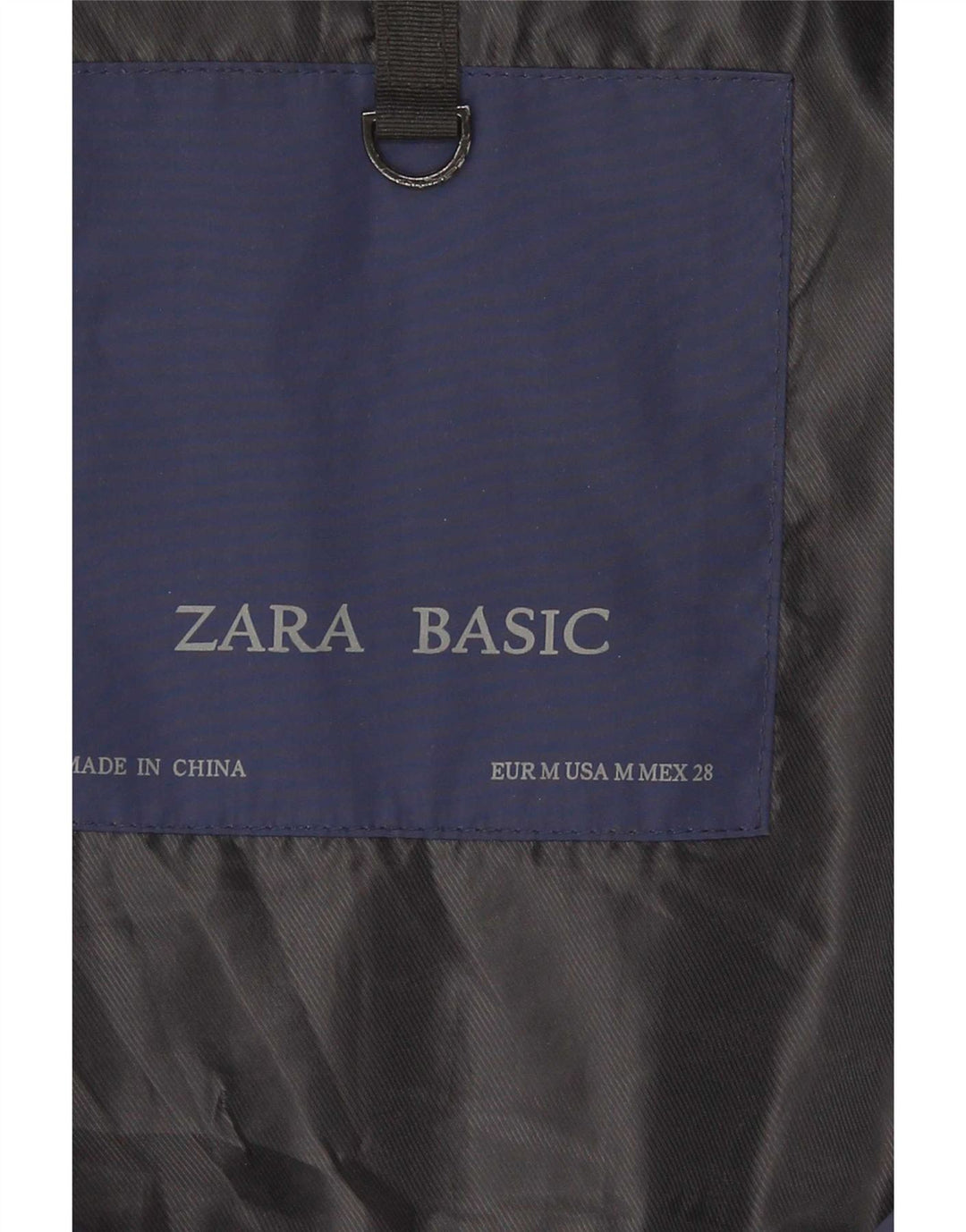 Gilet imbottito da donna Zara UK 12 medio blu navy poliestere