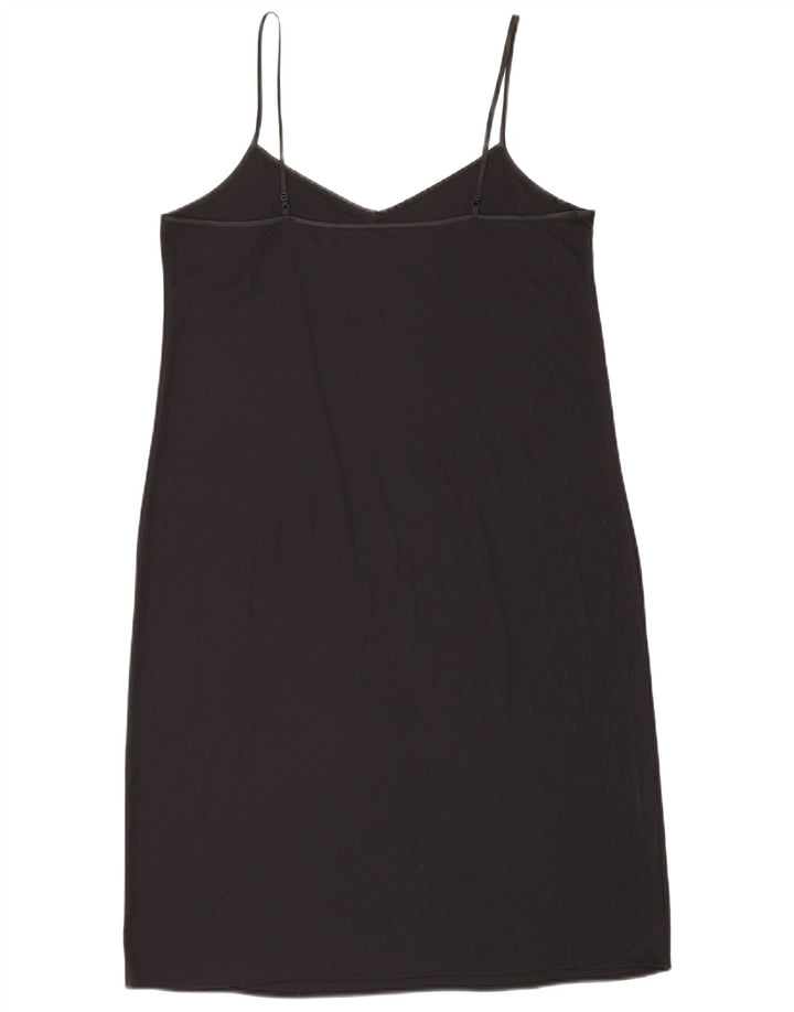 Abito sottoveste da donna Marks & Spencer UK 18 XL poliestere nero