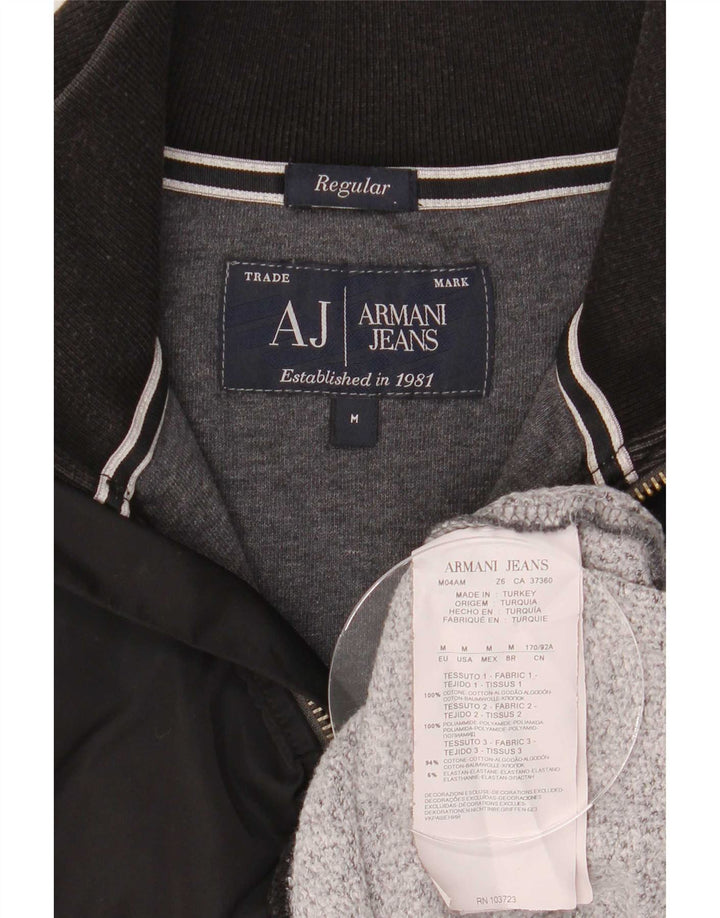 Armani Jeans Uomo Felpa con Collo con Zip Maglione Colore Grigio Medio