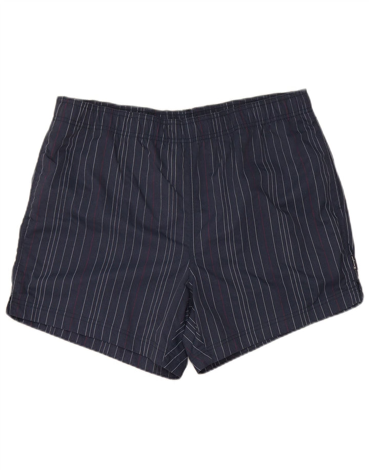 Pantaloncini da bagno da uomo Champion XL in poliammide a righe blu navy