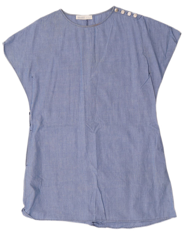 Abito tenda da donna Zara UK 14 cotone blu medio