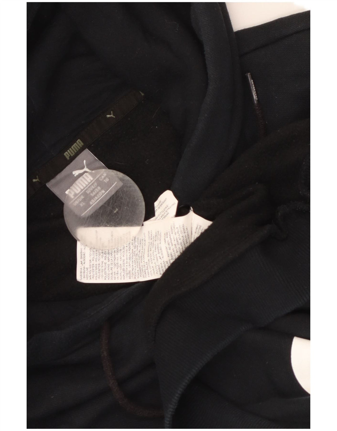 Felpa con cappuccio grafica da uomo Puma XL in cotone nero