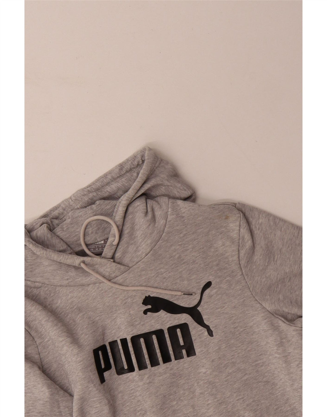 Felpa con cappuccio grafica da donna PUMA UK 14 Cotone screziato grigio medio
