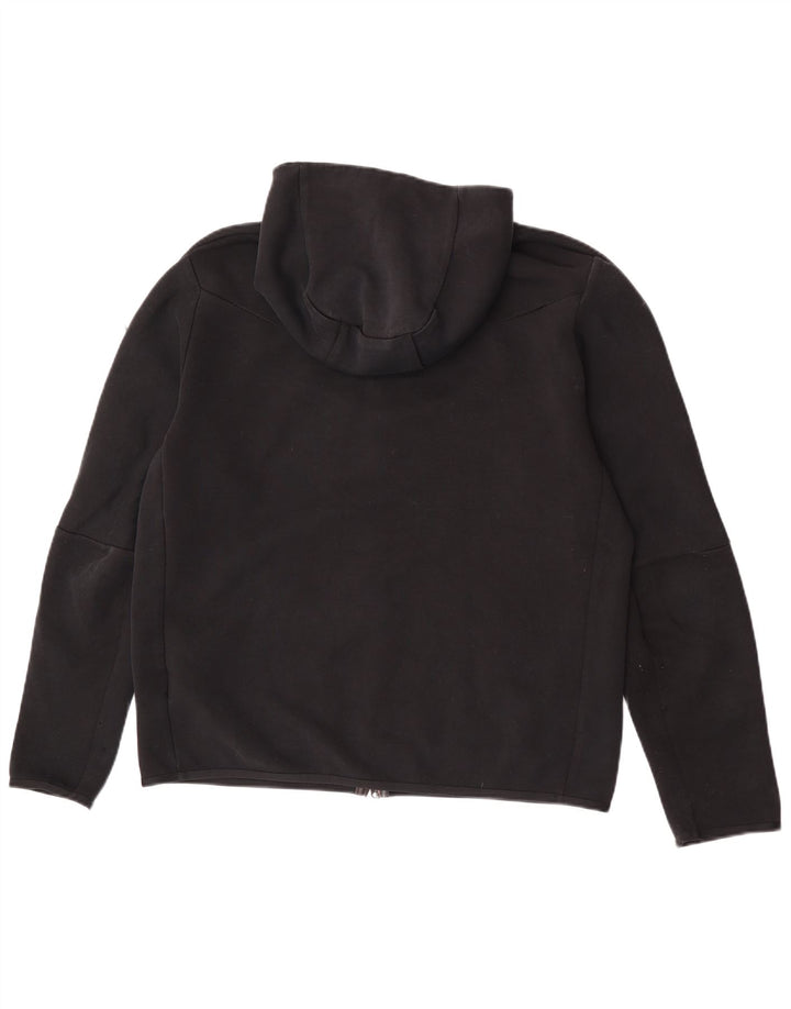 Felpa con cappuccio e zip Nike da uomo, grande, in cotone nero