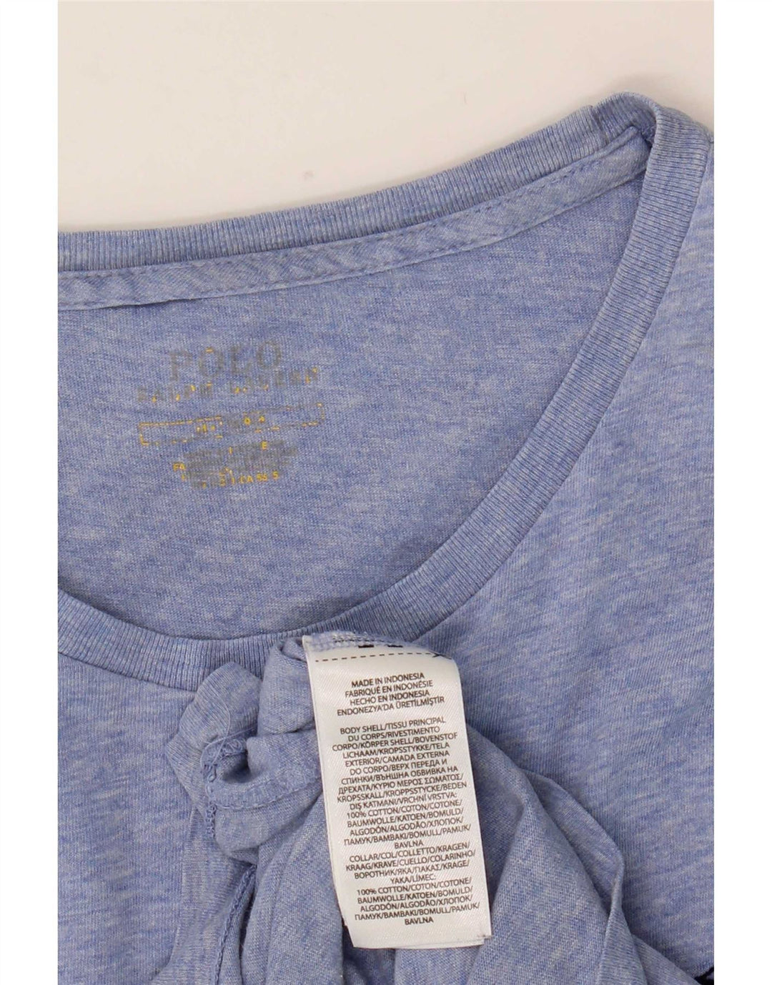 T-shirt da uomo Polo Ralph Lauren Top in cotone blu medio