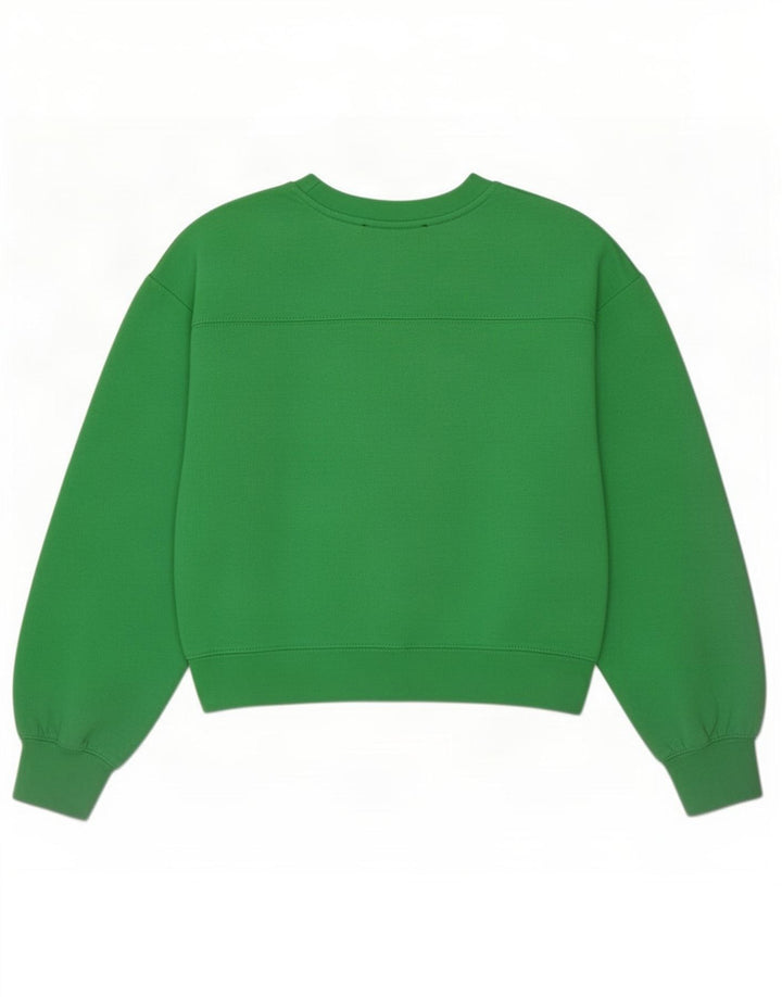 Felpa corta oversize da donna Zara, maglione, UK 10, piccola, verde, in poliestere