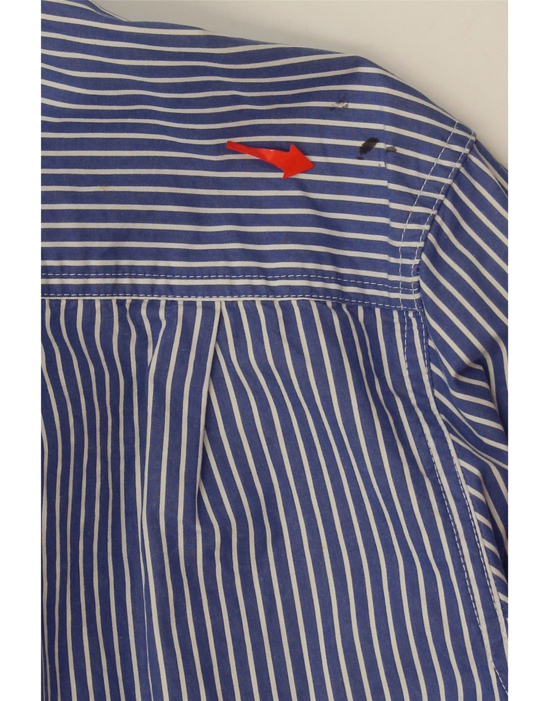 SUPERDRY Mens Shirt Large Blue Striped Cotton Vintage Superdry and Second-Hand Superdry from Messina Hembry 