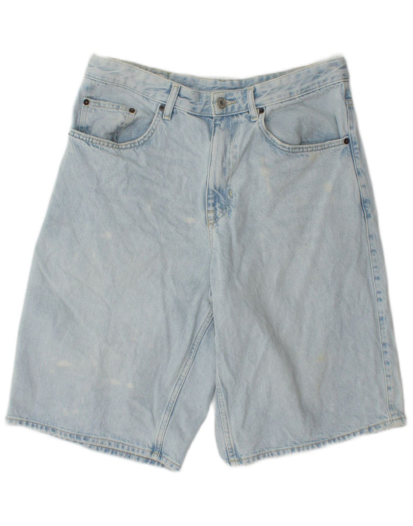 Pantaloncini di jeans da uomo Zara EU 42 Large W32 cotone blu