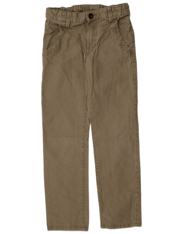 Pantaloni chino dritti da bambino Benetton 7-8 anni medi W24 L24 cotone kaki
