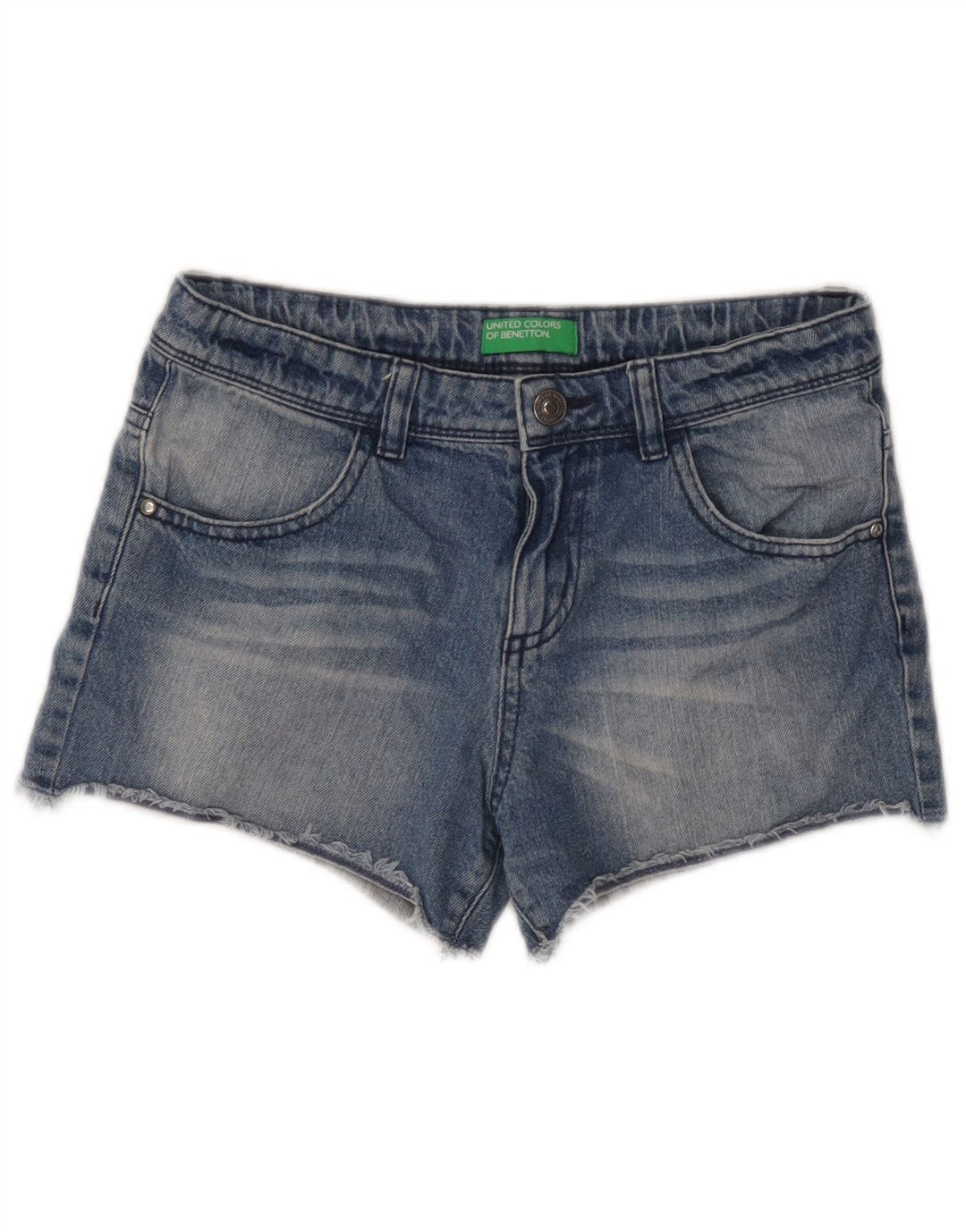 Pantaloncini di jeans da donna Benetton W26 piccoli blu