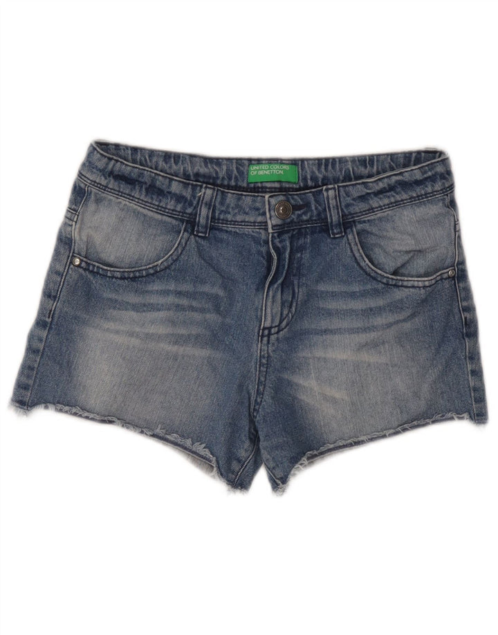 Pantaloncini di jeans da donna Benetton W26 piccoli blu