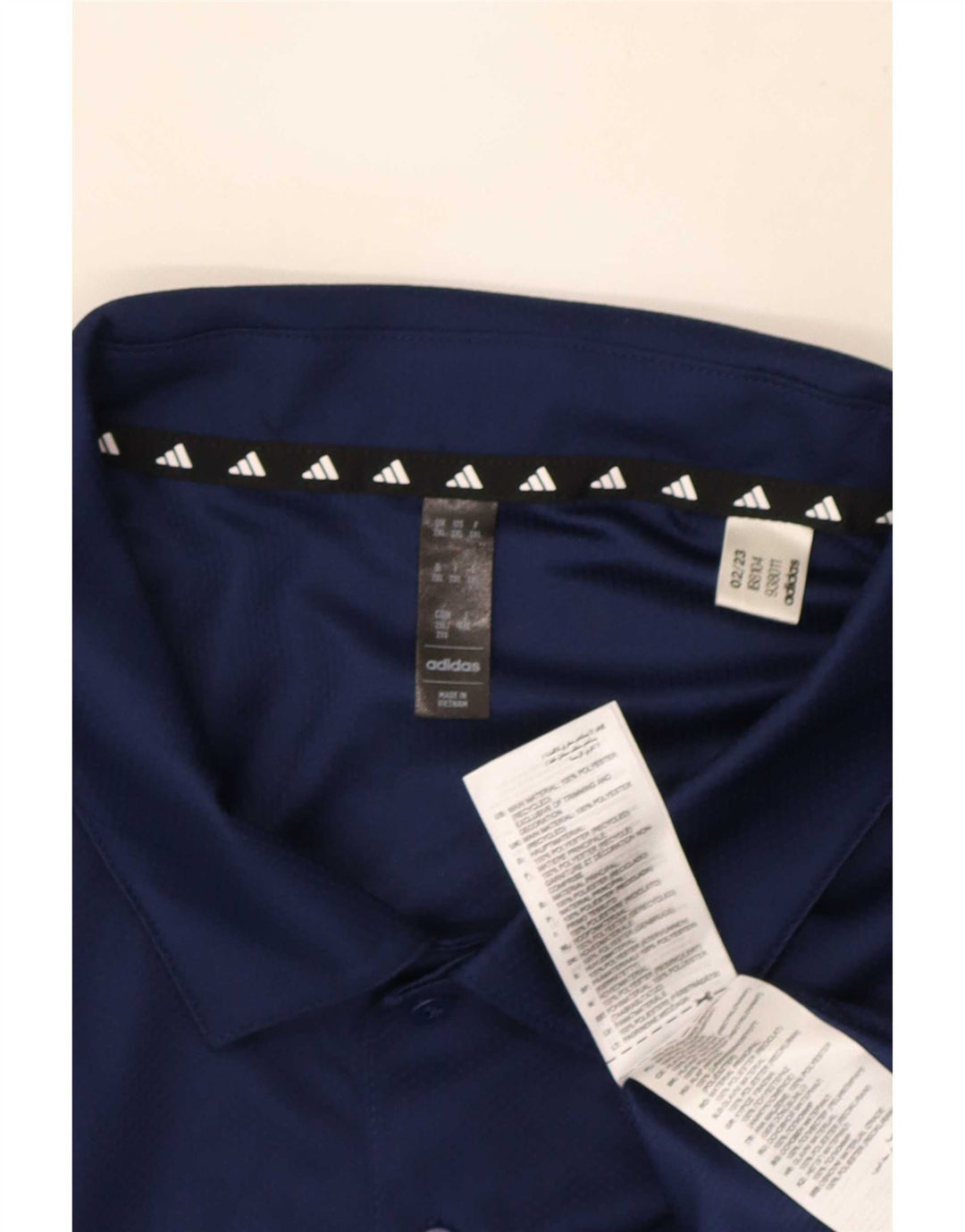 Polo Adidas Aeroready da uomo 2XL poliestere blu navy