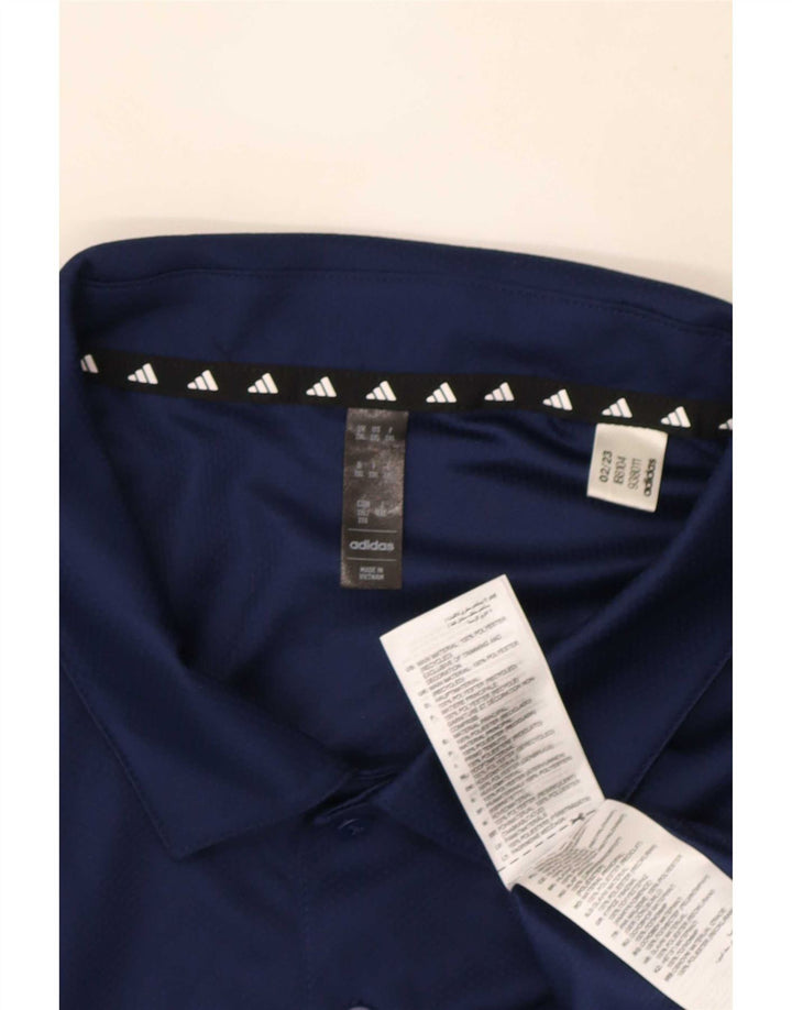 Polo Adidas Aeroready da uomo 2XL poliestere blu navy
