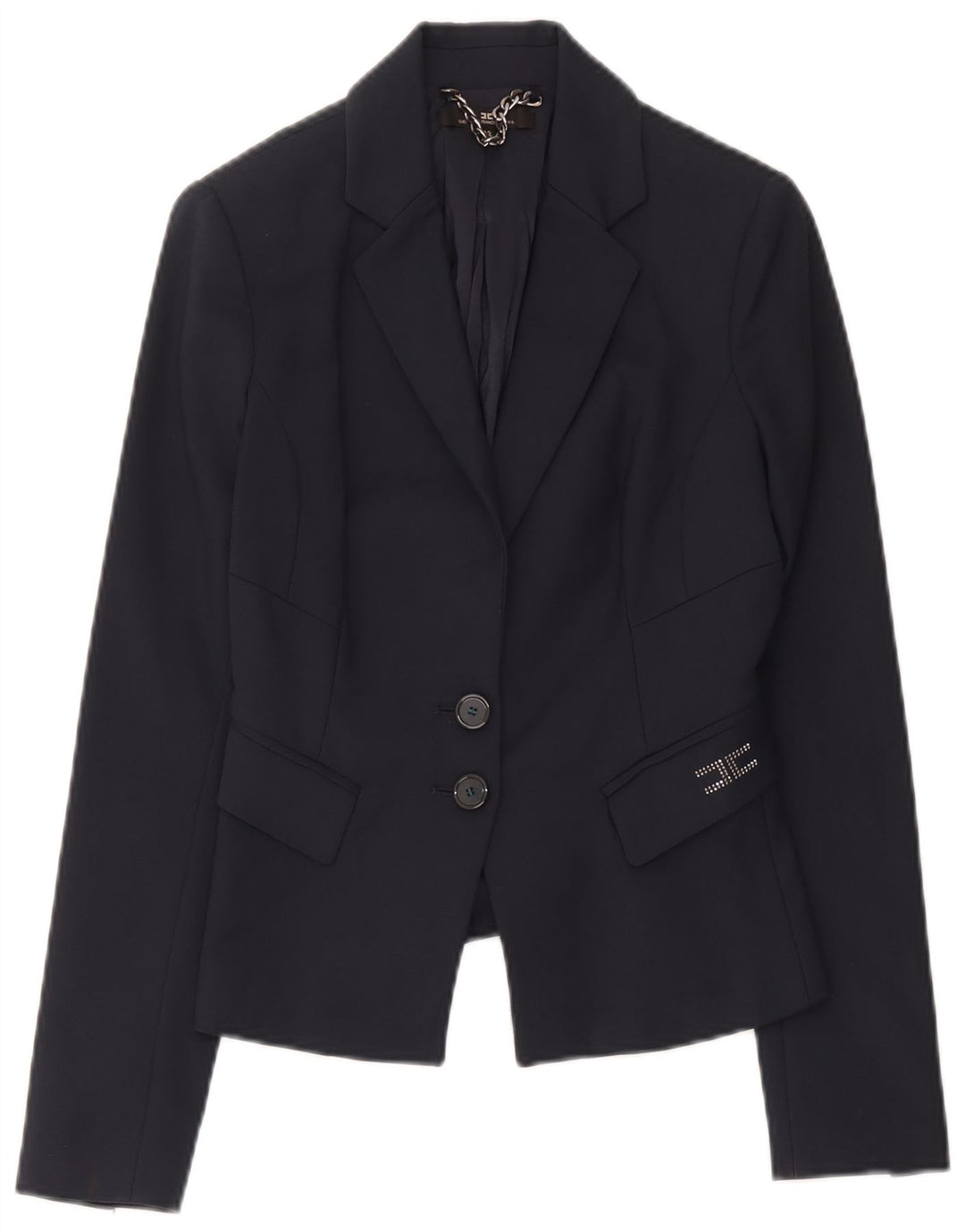 Giacca Blazer 2 Bottoni Donna Elisabetta Franchi IT 42 Blu Navy Medio