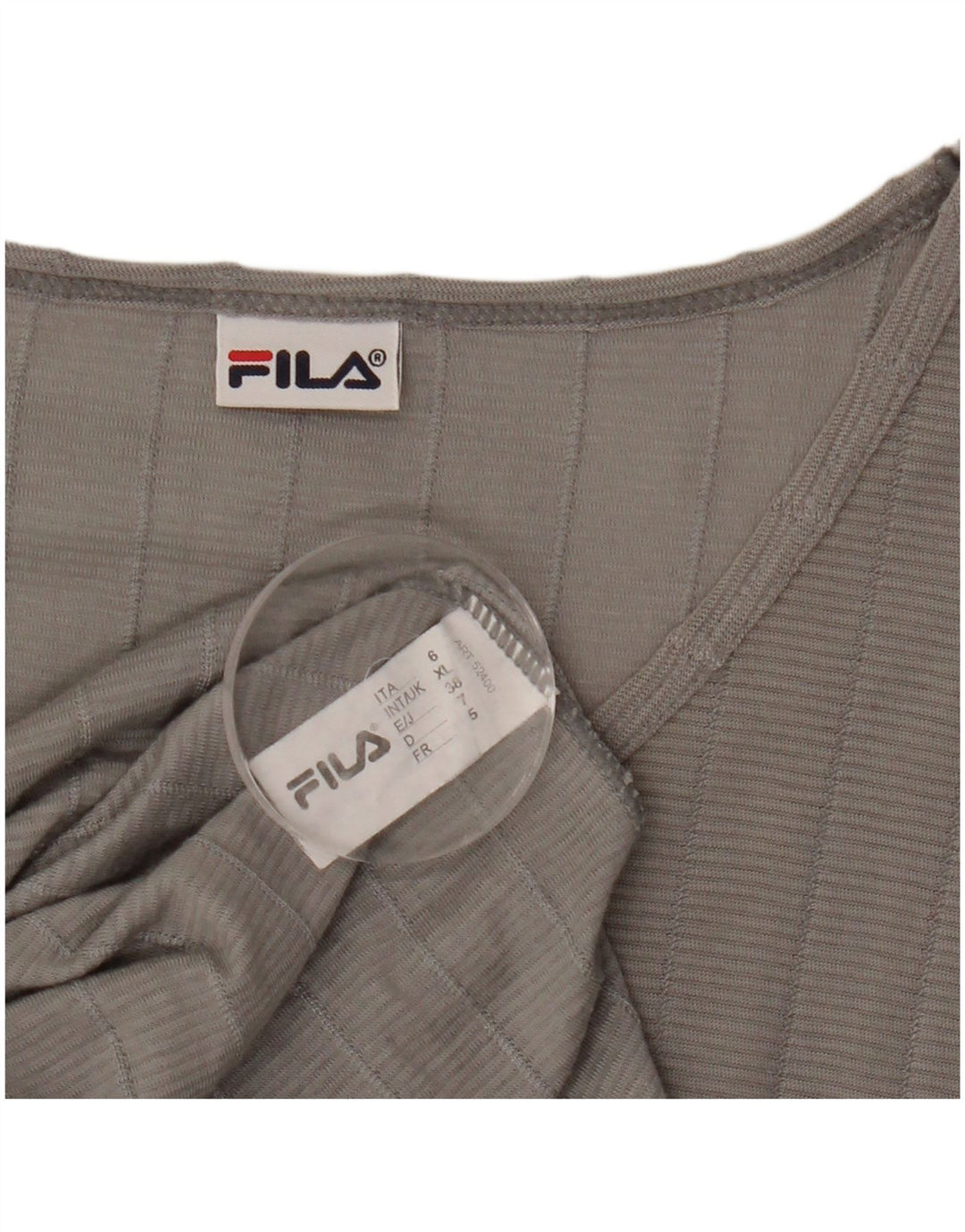 T-shirt Fila da uomo Top XL in cotone a righe grigie