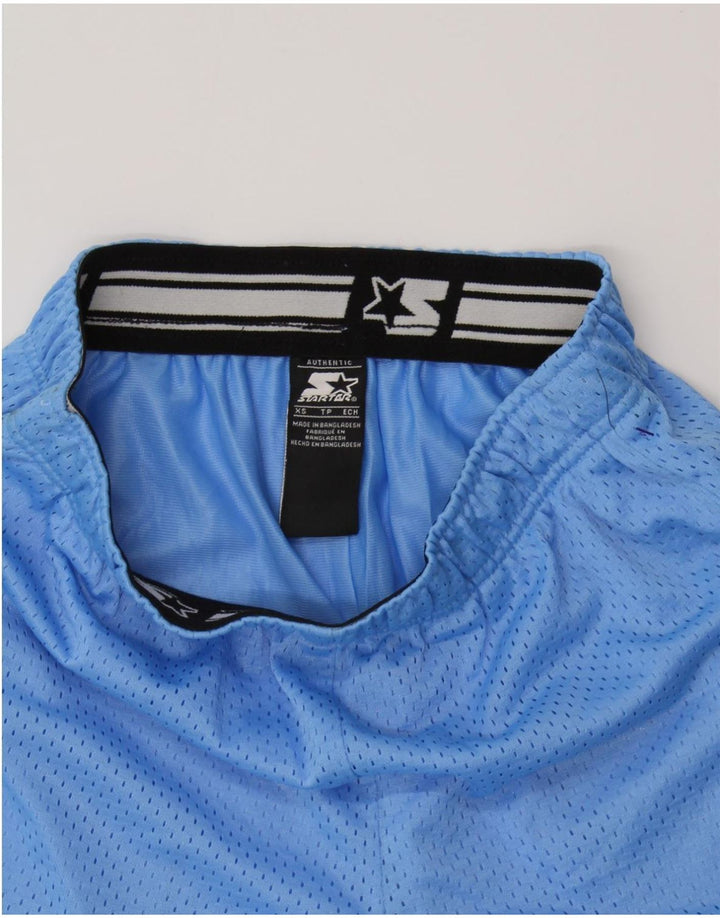 STARTER Womens Sport Shorts UK 6 XS Blue Polyester Vintage Starter and Second-Hand Starter from Messina Hembry 