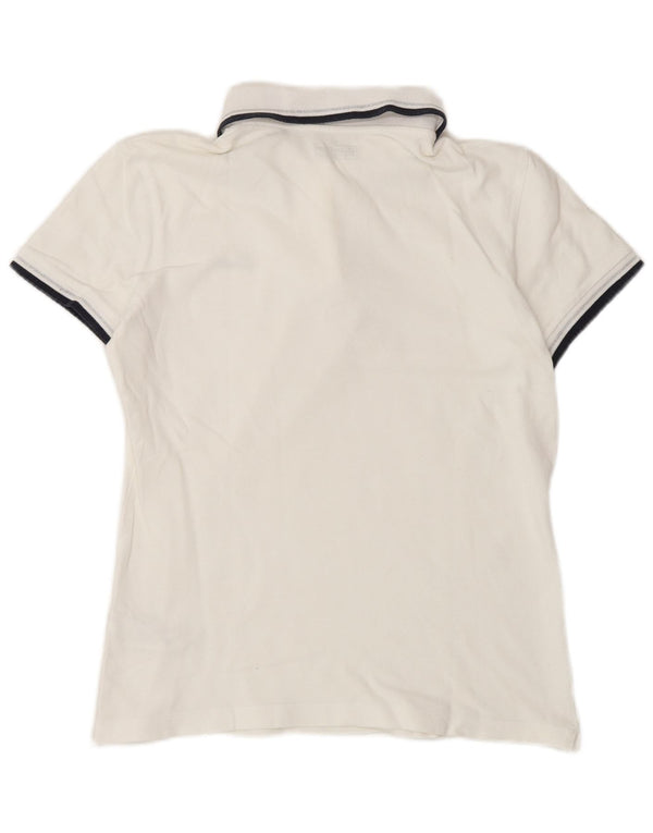 Polo da donna Lotto UK 14 grande cotone bianco