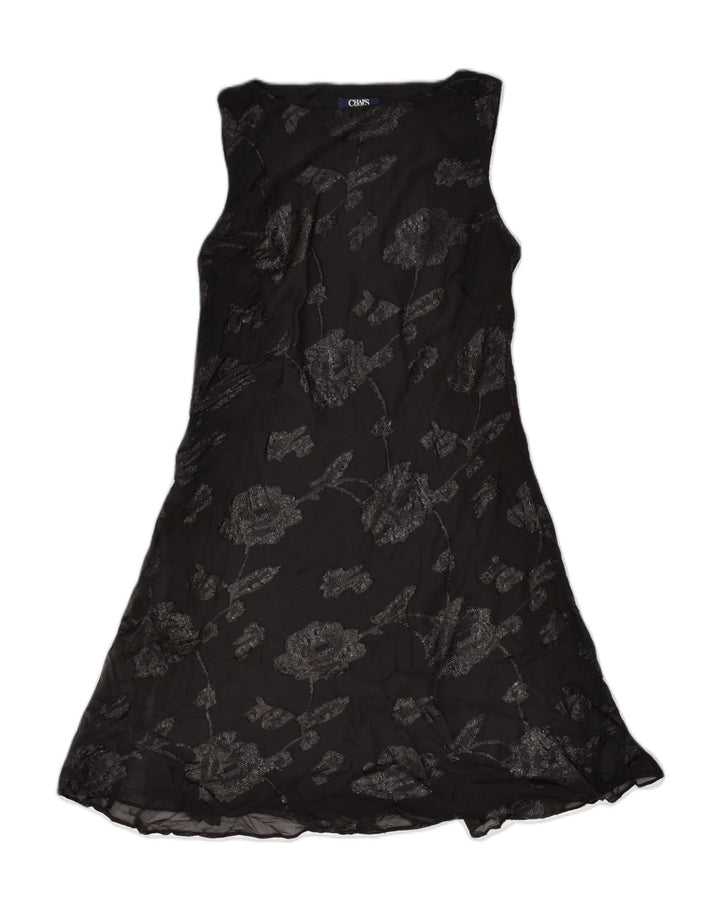 Abito a trapezio da donna CHAPS UK 10 Piccolo poliestere floreale nero