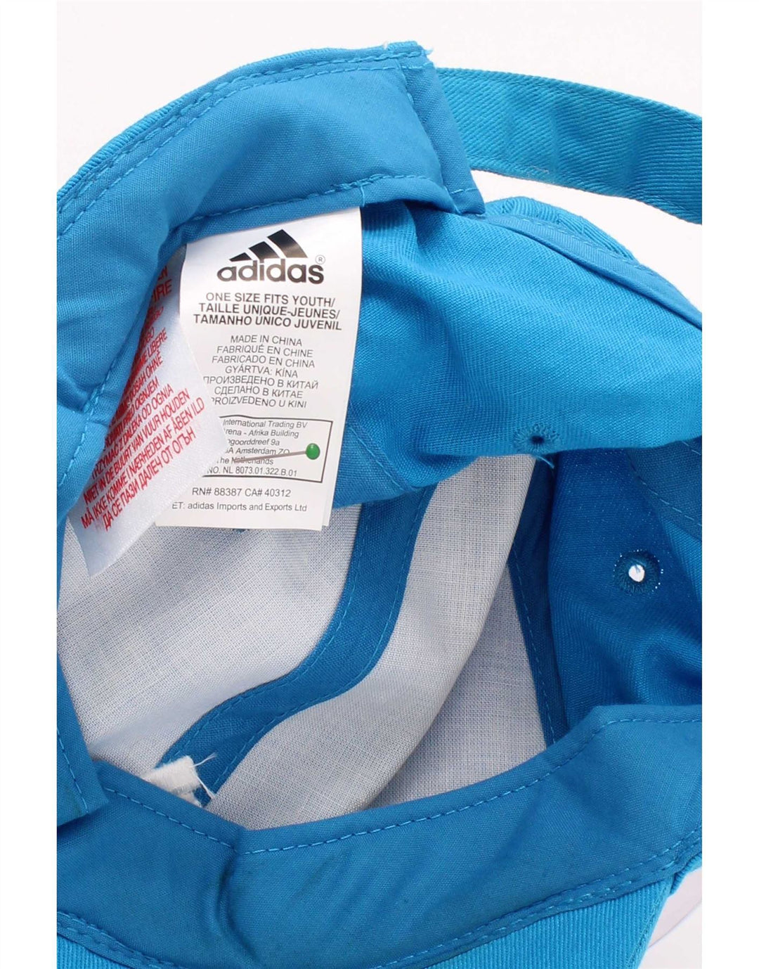 Berretto da baseball grafico Adidas da ragazzo, taglia unica, in cotone blu