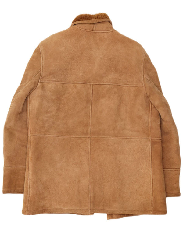 Vintage Mens Shearling Jacket IT 50 Large Beige