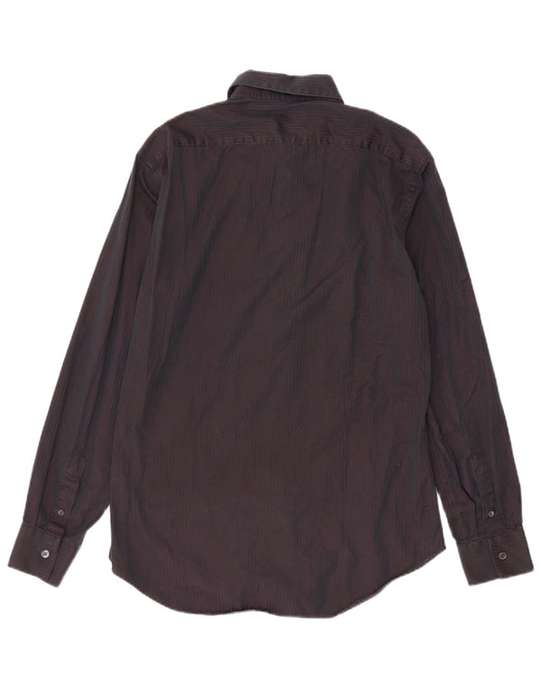 Camicia da uomo Calvin Klein taglia 40 medio bordeaux gessato