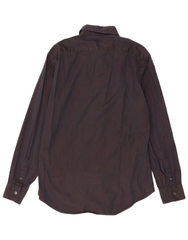 Camicia da uomo Calvin Klein taglia 40 medio bordeaux gessato