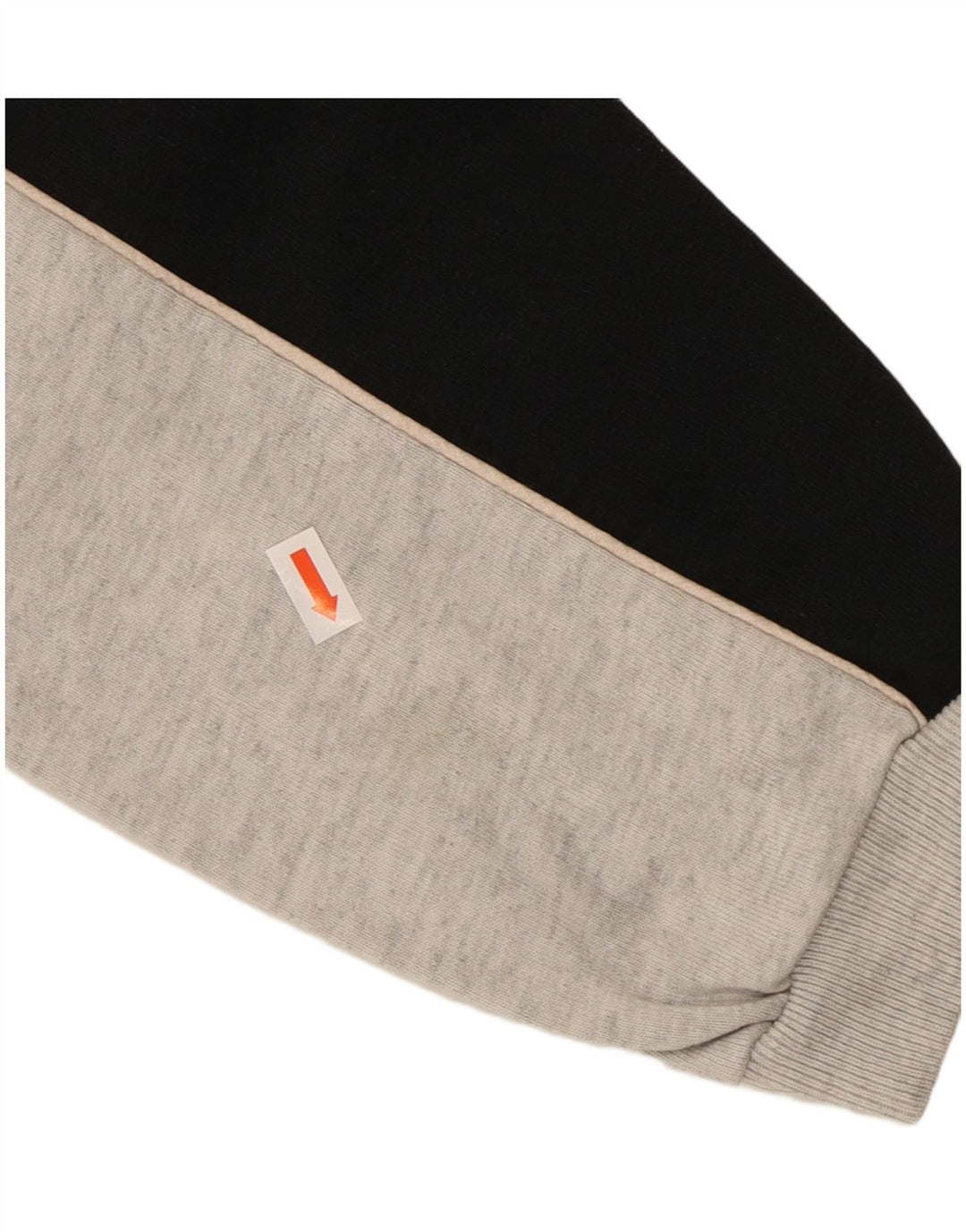 CHAMPION Felpa da uomo con collo con zip, maglione grande, cotone color block grigio
