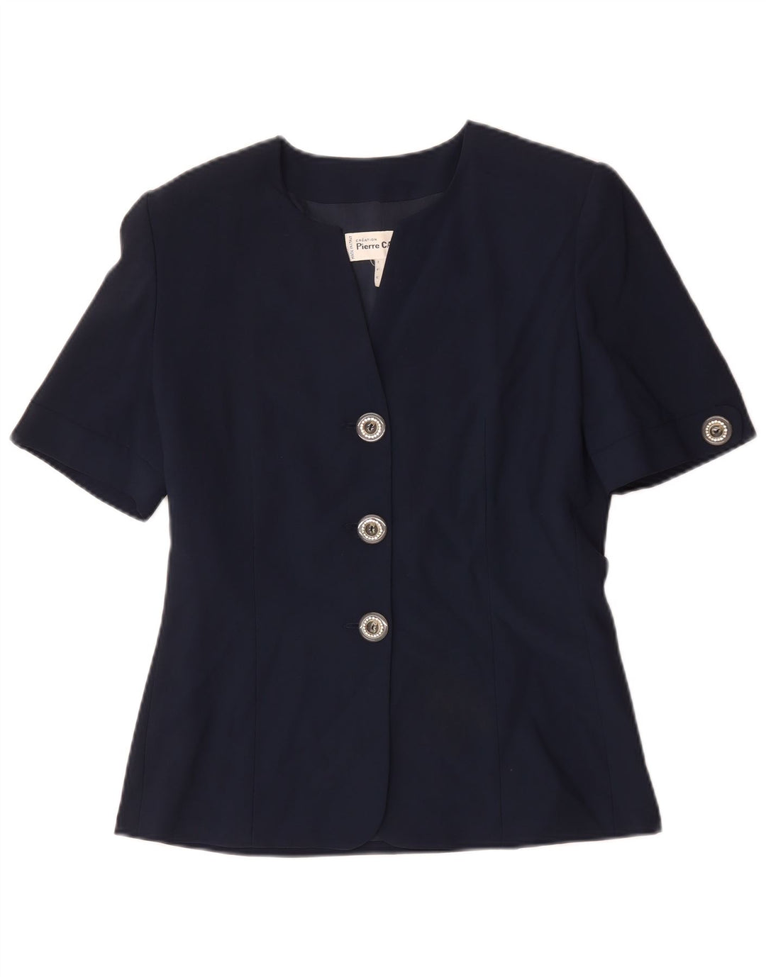 Giacca blazer a 3 bottoni da donna Pierre Cardin IT 42 medio blu navy
