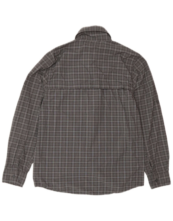 THE NORTH FACE Camicia da uomo piccola in nylon a quadri grigi