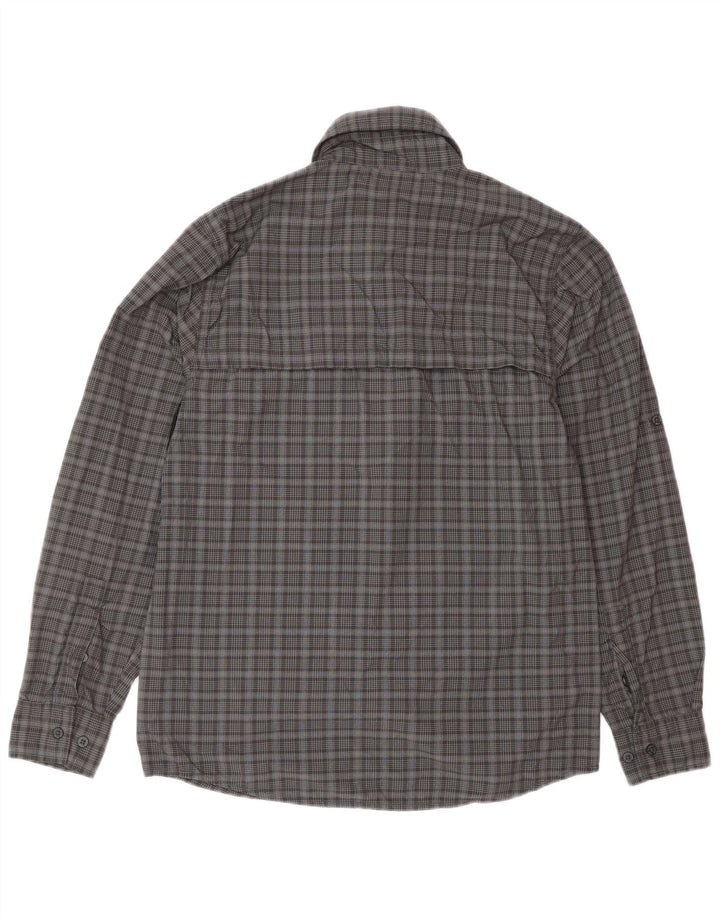 THE NORTH FACE Camicia da uomo piccola in nylon a quadri grigi