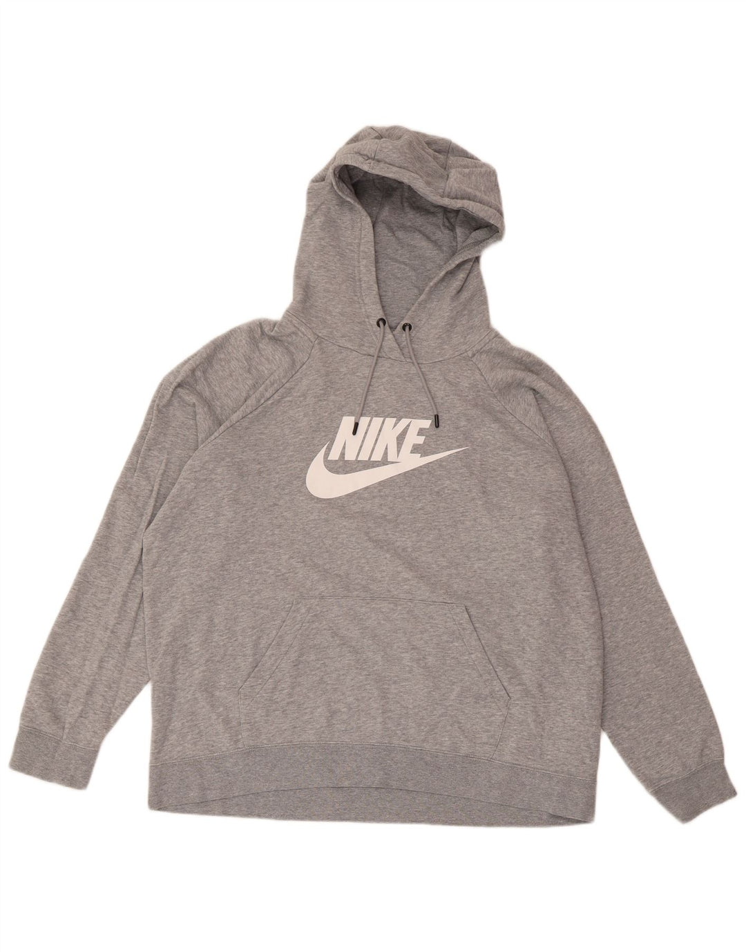 Felpa con cappuccio grafica NIKE da uomo XL in cotone chiazzato grigio