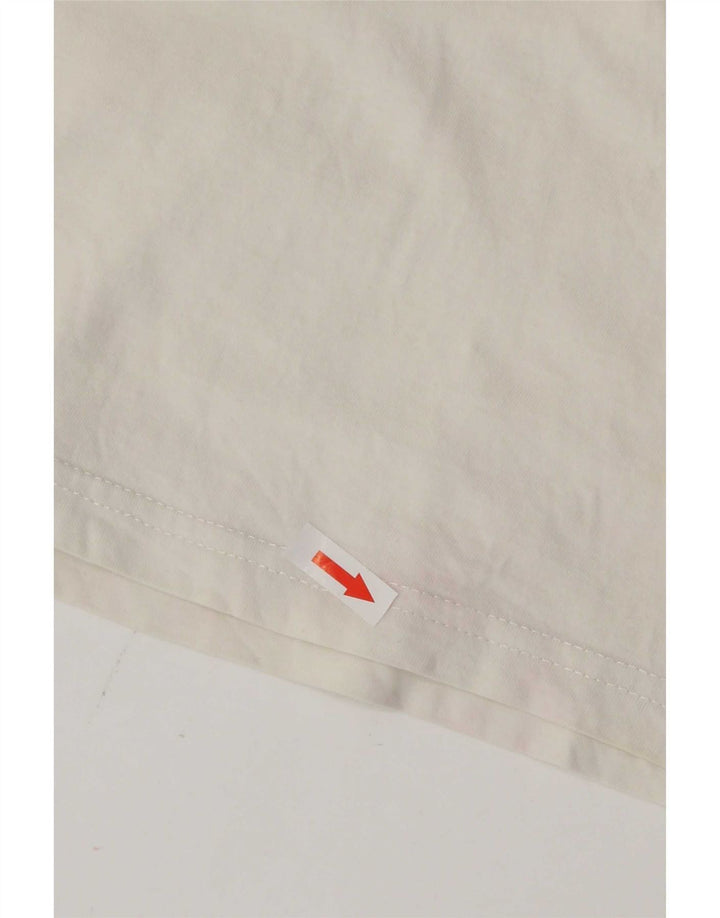 T-shirt grafica da uomo Kappa Top in cotone bianco medio