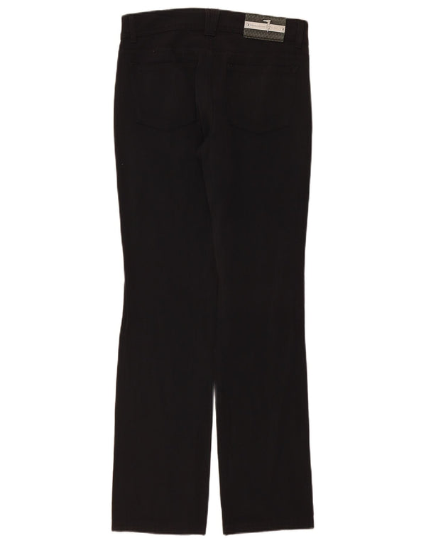 Trussardi Womens Straight Casual Trousers W26 L30 Black Cotton
