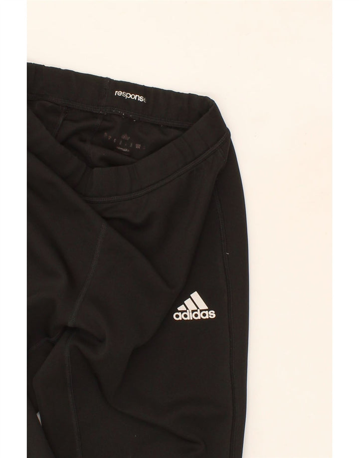 ADIDAS Womens Response Capri Tracksuit Trousers UK 8 Small  Black Vintage Adidas and Second-Hand Adidas from Messina Hembry 