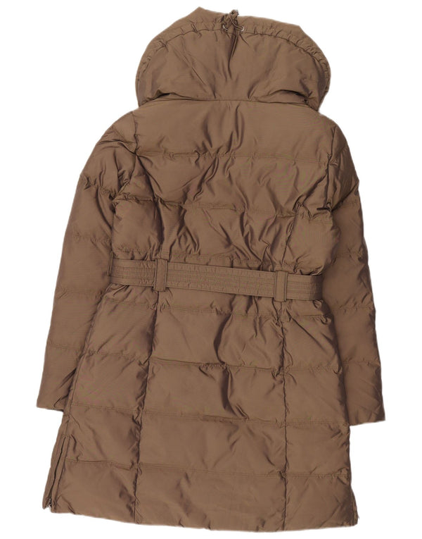 Cappotto imbottito da donna Zara UK 14 nylon marrone medio
