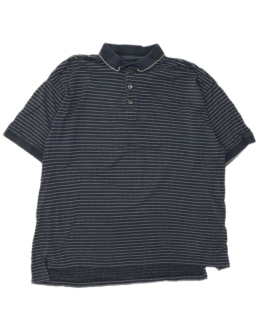 Polo da uomo IZOD grande in cotone a righe blu navy