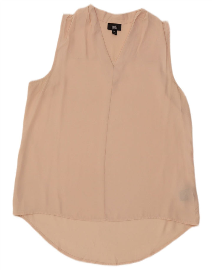 Mossimo Camicetta senza maniche lunga da donna UK 14 Poliestere rosa medio