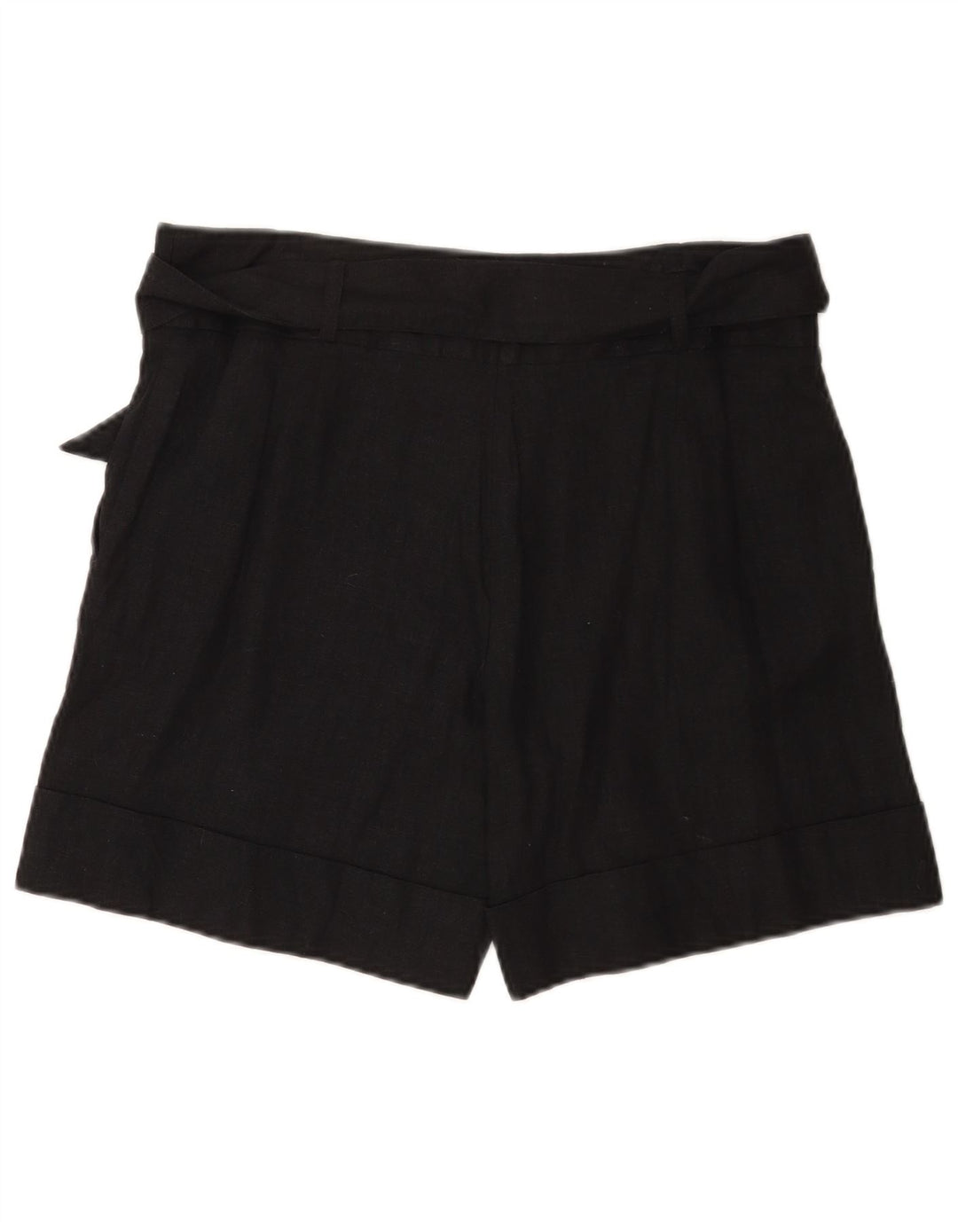 Pantaloncini casual da donna Marks & Spencer UK 12 medi W32 lino nero