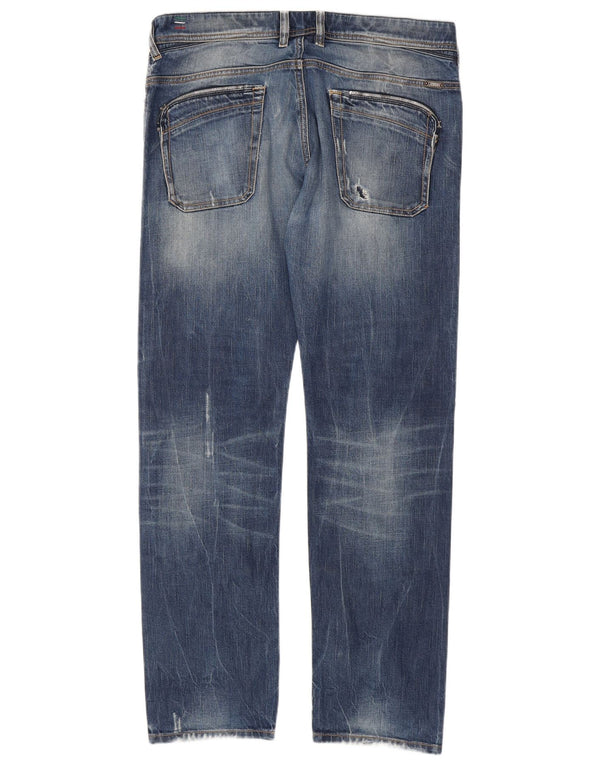 DIESEL Jeans dritti da uomo Poiak W33 L32 cotone blu navy