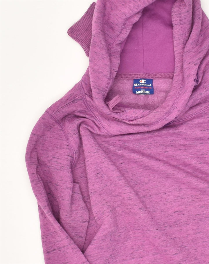 CHAMPION Womens Hoodie Jumper UK 12 Medium Pink Cotton | Vintage Champion | Thrift | Second-Hand Champion | Used Clothing | Messina Hembry 