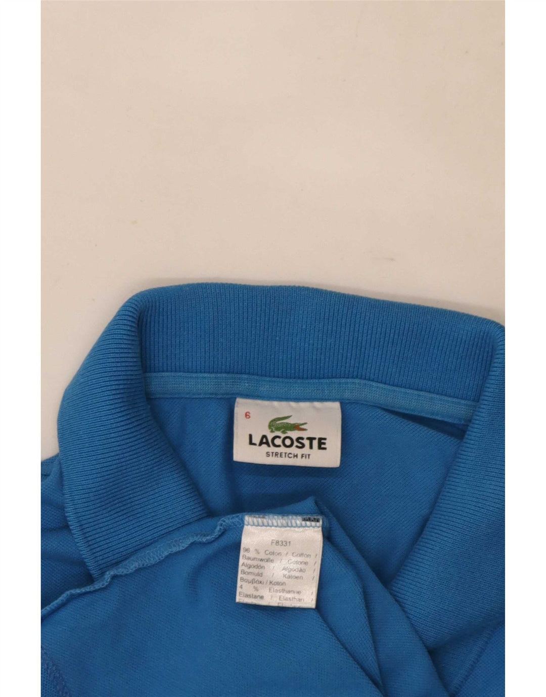 Polo da uomo Lacoste taglia 6 XL in cotone blu