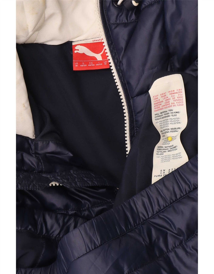 Giacca imbottita con cappuccio da uomo Puma UK 38 Medium Blu Navy Poliestere